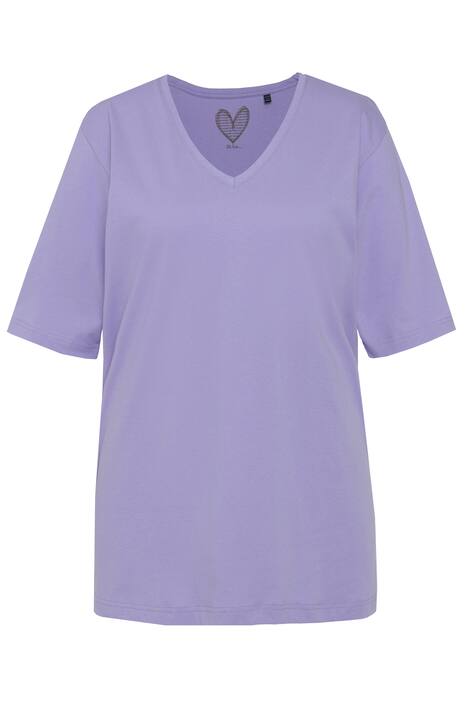 Tričko, výstřih do V, střih Relax, krátké rukávy