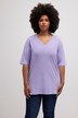 T-shirt, dekolt w serek, luźny krój, rękaw 1/2