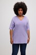 T-shirt, dekolt w serek, luźny krój, rękaw 1/2