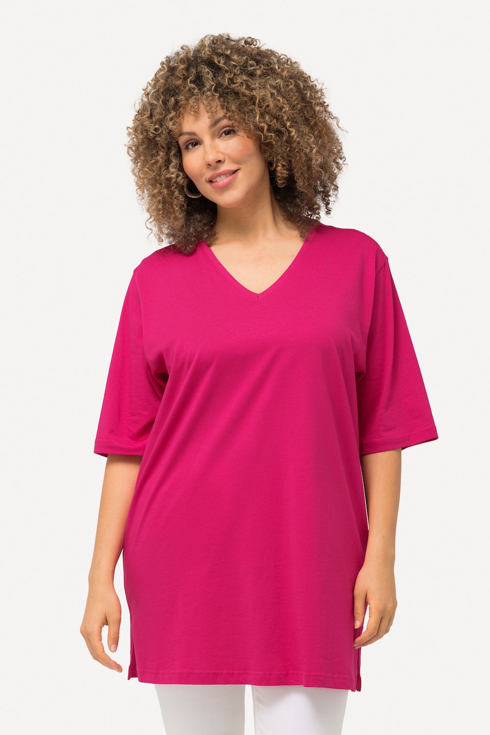 Große Größen T-Shirt, Damen, rosa, Größe: 46/48, Baumwolle, Ulla Popken