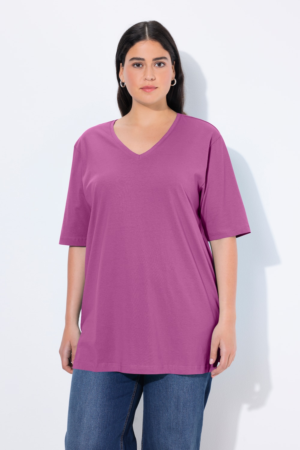 Große Größen T-Shirt, Damen, rosa, Größe: 66/68, Baumwolle, Ulla Popken