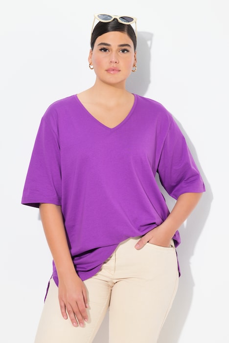 Basic V-Neck Relaxed Fit Short Sleeve Tee