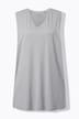 Basic V-Neck Relaxed Fit Cotton Knit Tank