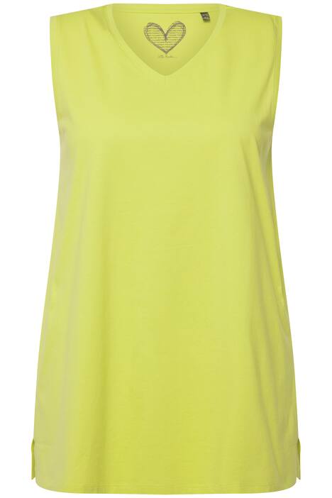 Top, výstřih do V, střih Relax, bez rukávů, bavlna