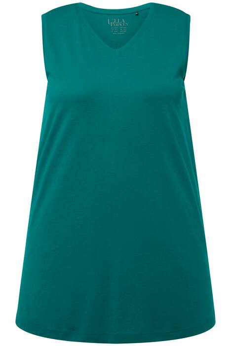 Top, výstřih do V, střih Relax, bez rukávů, bavlna