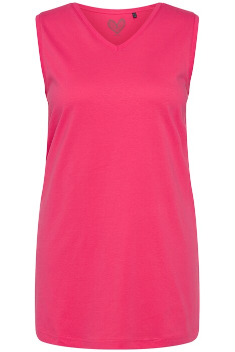 Top, výstřih do V, střih Relax, bez rukávů, bavlna