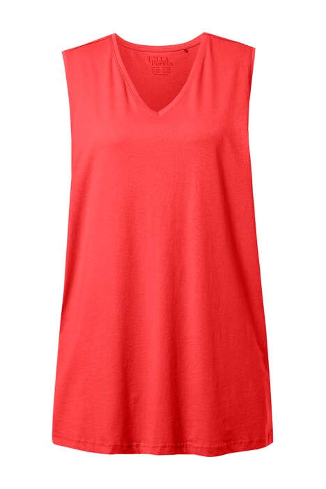 Top, výstřih do V, střih Relax, bez rukávů, bavlna