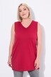 Bluzka, dekolt w serek, luźny krój, bez rękawów, bawełna