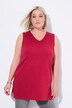 Bluzka, dekolt w serek, luźny krój, bez rękawów, bawełna