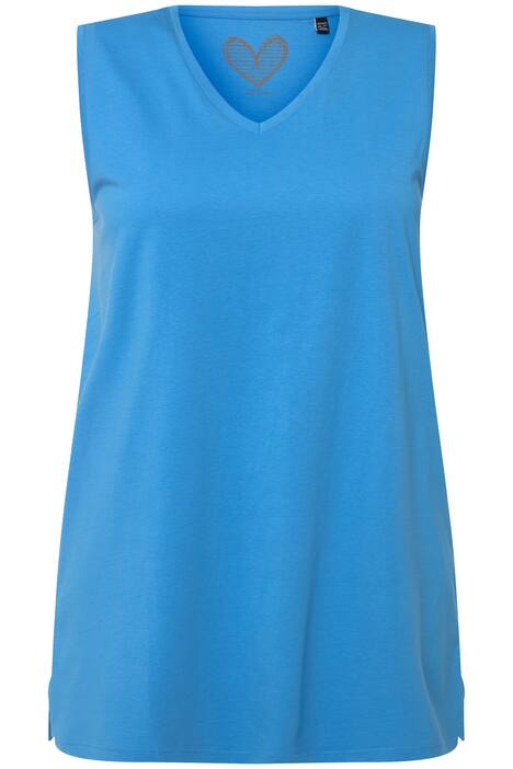 Top, výstřih do V, střih Relax, bez rukávů, bavlna