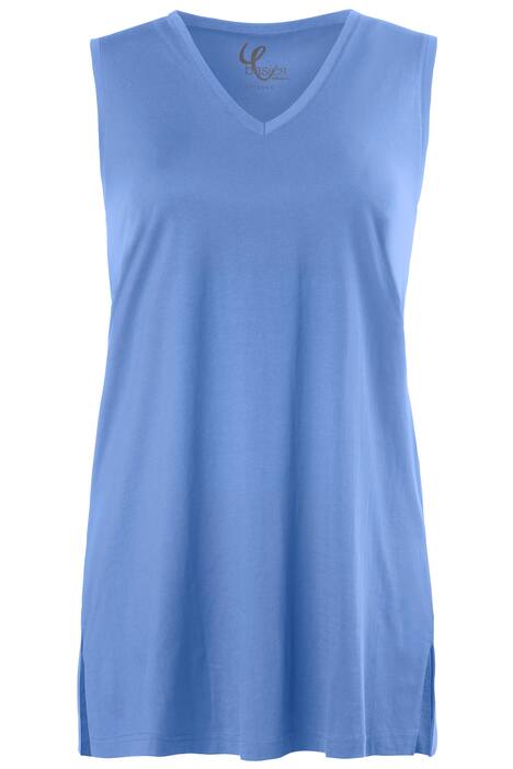 Top, výstřih do V, střih Relax, bez rukávů, bavlna