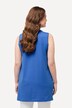 Bluzka, dekolt w serek, luźny krój, bez rękawów, bawełna