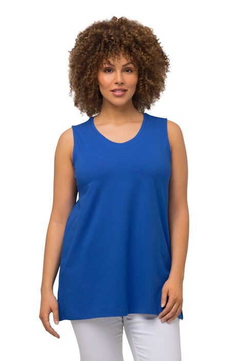 Top, výstřih do V, střih Relax, bez rukávů, bavlna