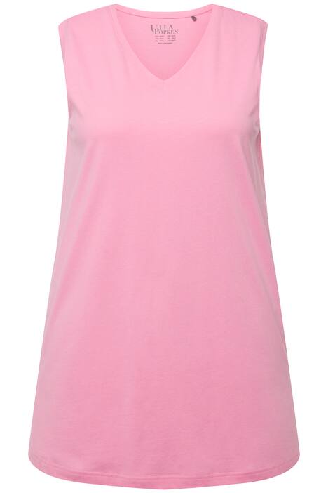 Top, výstřih do V, střih Relax, bez rukávů, bavlna