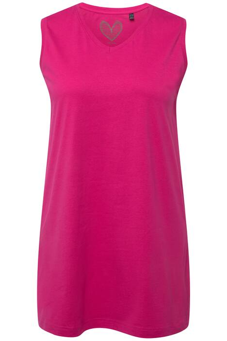 Top, výstřih do V, střih Relax, bez rukávů, bavlna