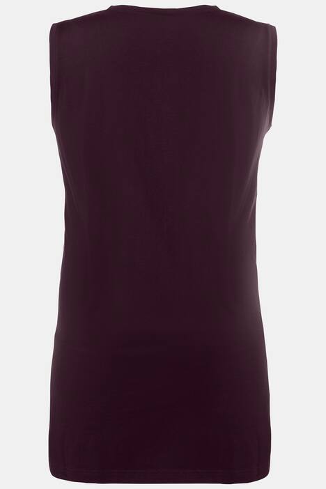 Linne, V-ringning, relaxed, ärmlöst, bomull