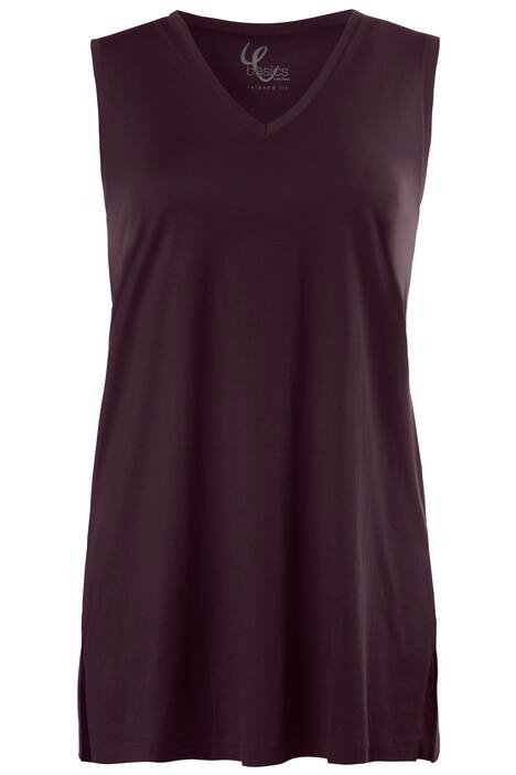 Top, výstřih do V, střih Relax, bez rukávů, bavlna