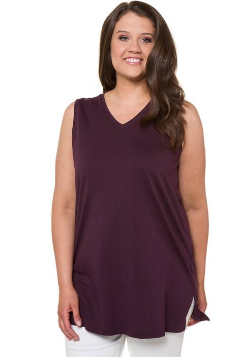 Top, výstřih do V, střih Relax, bez rukávů, bavlna