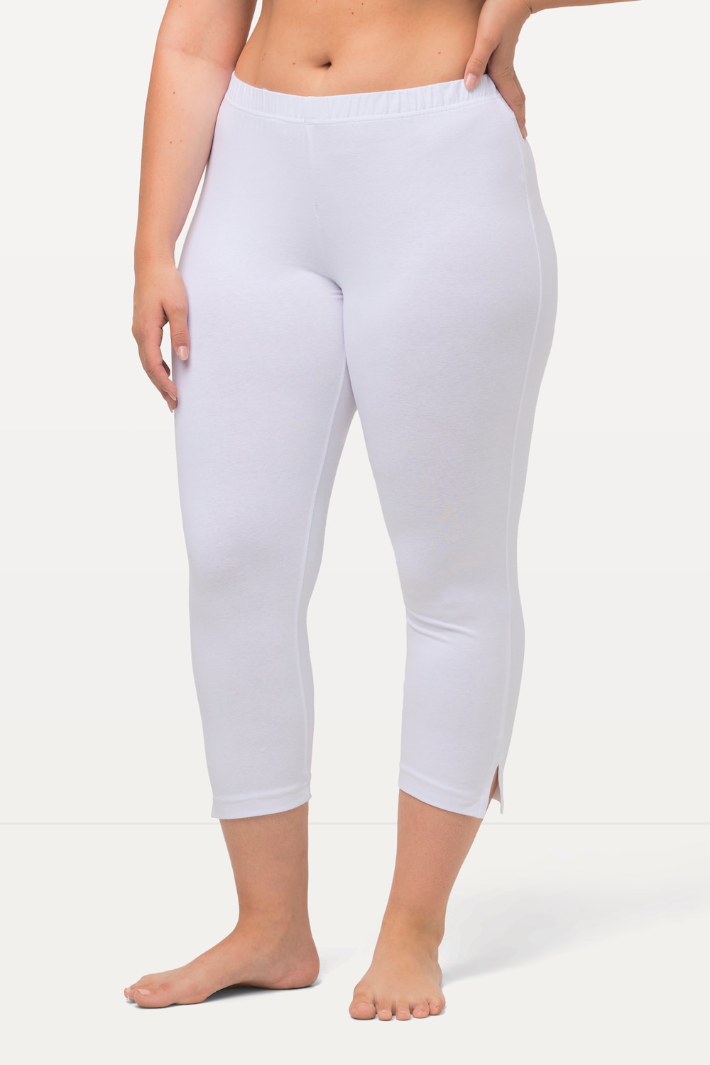 Große Größen Caprihose, Damen, weiß, Größe: 74/76, Baumwolle, Ulla Popken