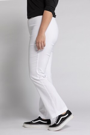 Duże rozmiary Wciągane spodnie, damska, białe, rozmiar: 54, wiskoza/poliamid/elastan, Ulla Popken