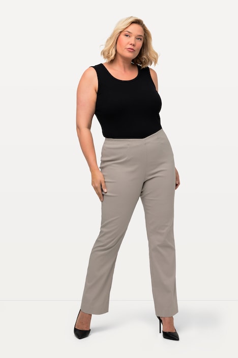 Buy Rekucci Curvy Woman Ease into Comfort Plus Size Straight Pant w/Tummy  Control (14W,Charcoal) at Amazon.in