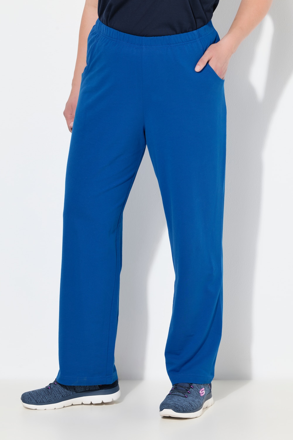 Große Größen Jogginghose, Damen, blau, Größe: 54/56, Baumwolle, Ulla Popken