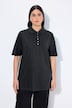 Poloshirt, Piqué, Polokragen, Samt-Knopfleiste, Halbarm