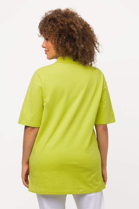 Poloshirt, Piqué, Polokragen, Samt-Knopfleiste, Halbarm