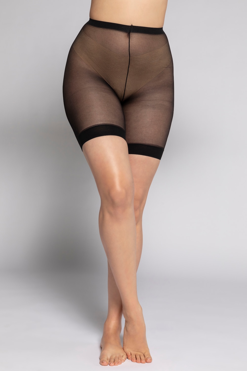 Große Größen Strumpf-Radler, Damen, schwarz, Größe: 44/46, Synthetische Fasern, Ulla Popken