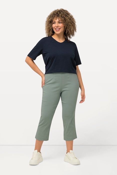ZENTHACE Women's Basic 5-Pocket Twill Capri Pants Stretch Straight Leg  Casual Capris
