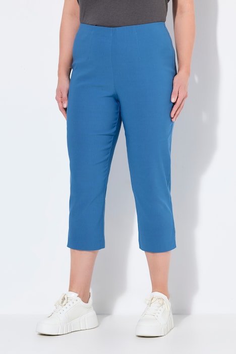 Pantalon en bengaline stretch, longueur 3/4 et taille élastique