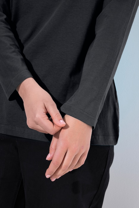 Shirt, Slim, Rundhalsausschnitt, Langarm