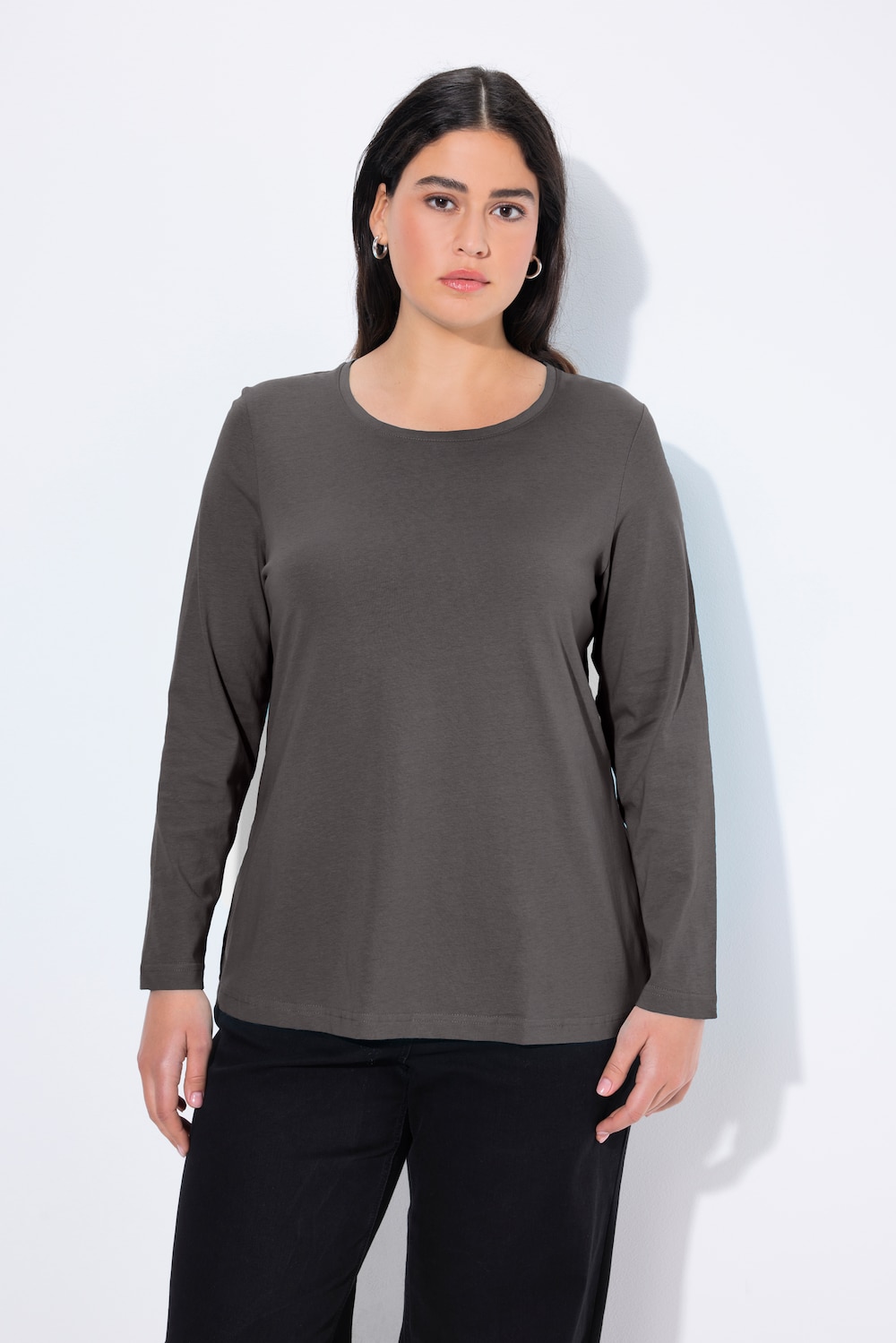 Große Größen Shirt, Damen, grau, Größe: 42/44, Baumwolle, Ulla Popken