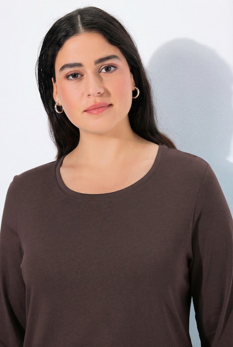 Shirt, Slim, Rundhalsausschnitt, Langarm