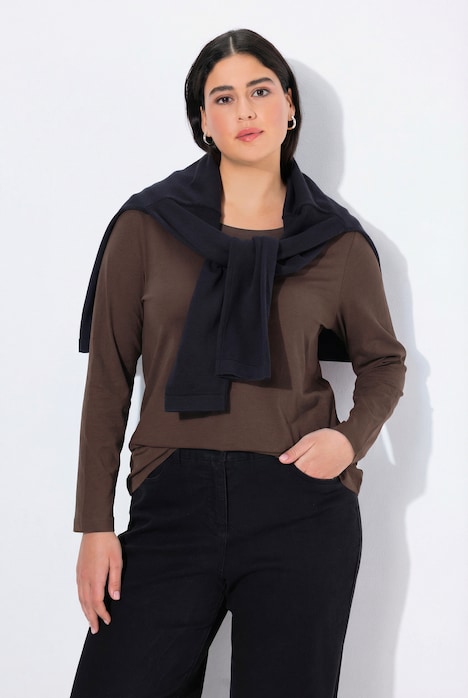 Shirt, Slim, Rundhalsausschnitt, Langarm