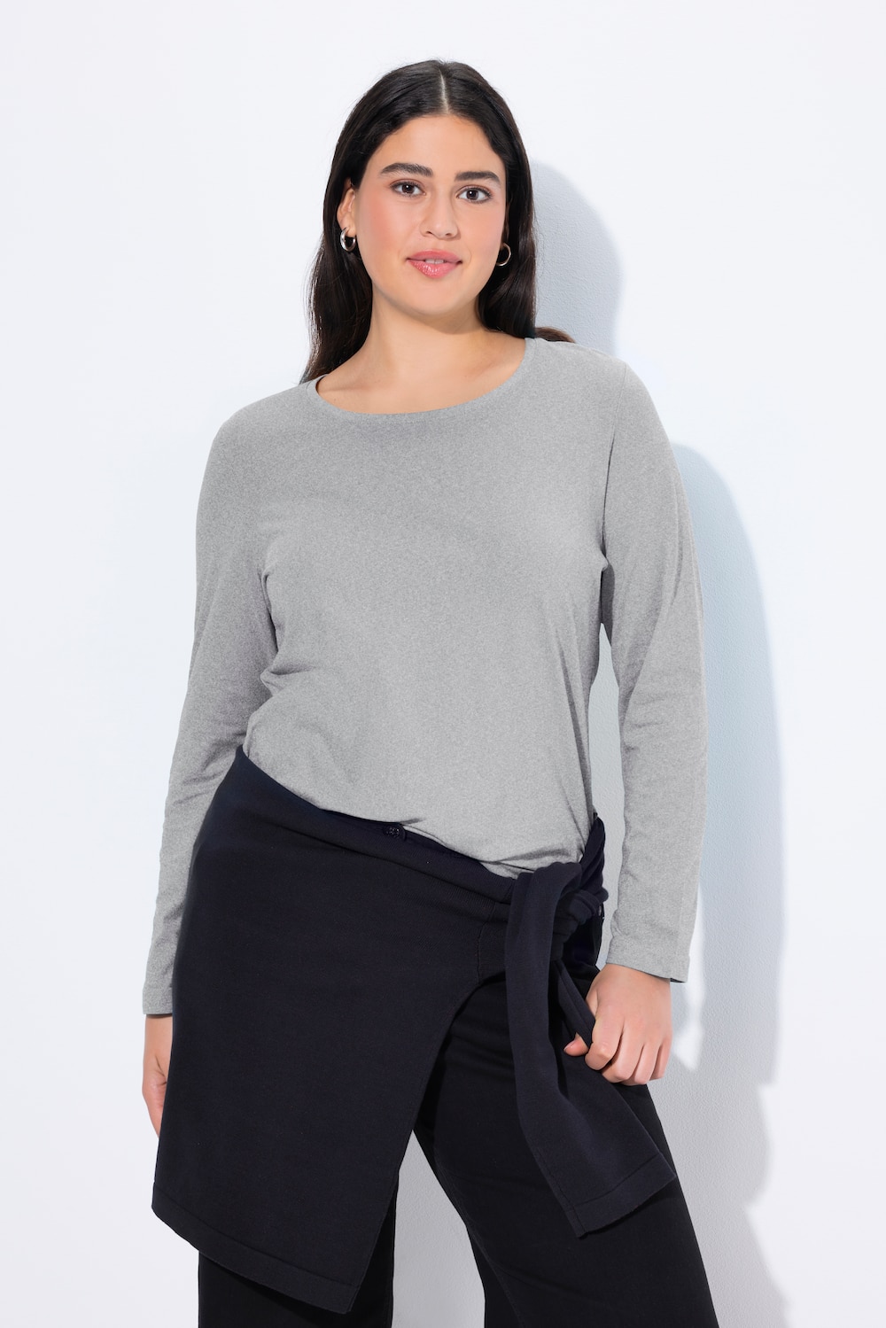Große Größen Shirt, Damen, grau, Größe: 62/64, Baumwolle/Viskose, Ulla Popken