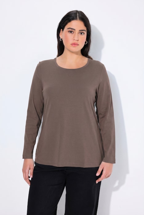 Shirt, Slim, Rundhalsausschnitt, Langarm