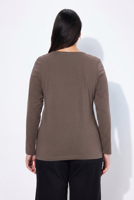 Shirt, Slim, Rundhalsausschnitt, Langarm