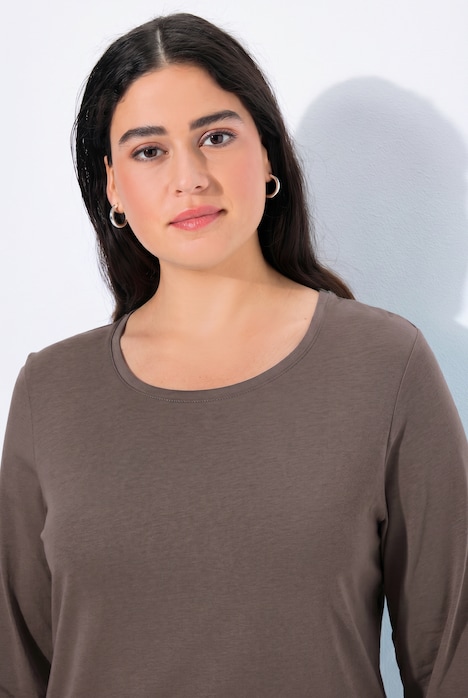 Shirt, Slim, Rundhalsausschnitt, Langarm