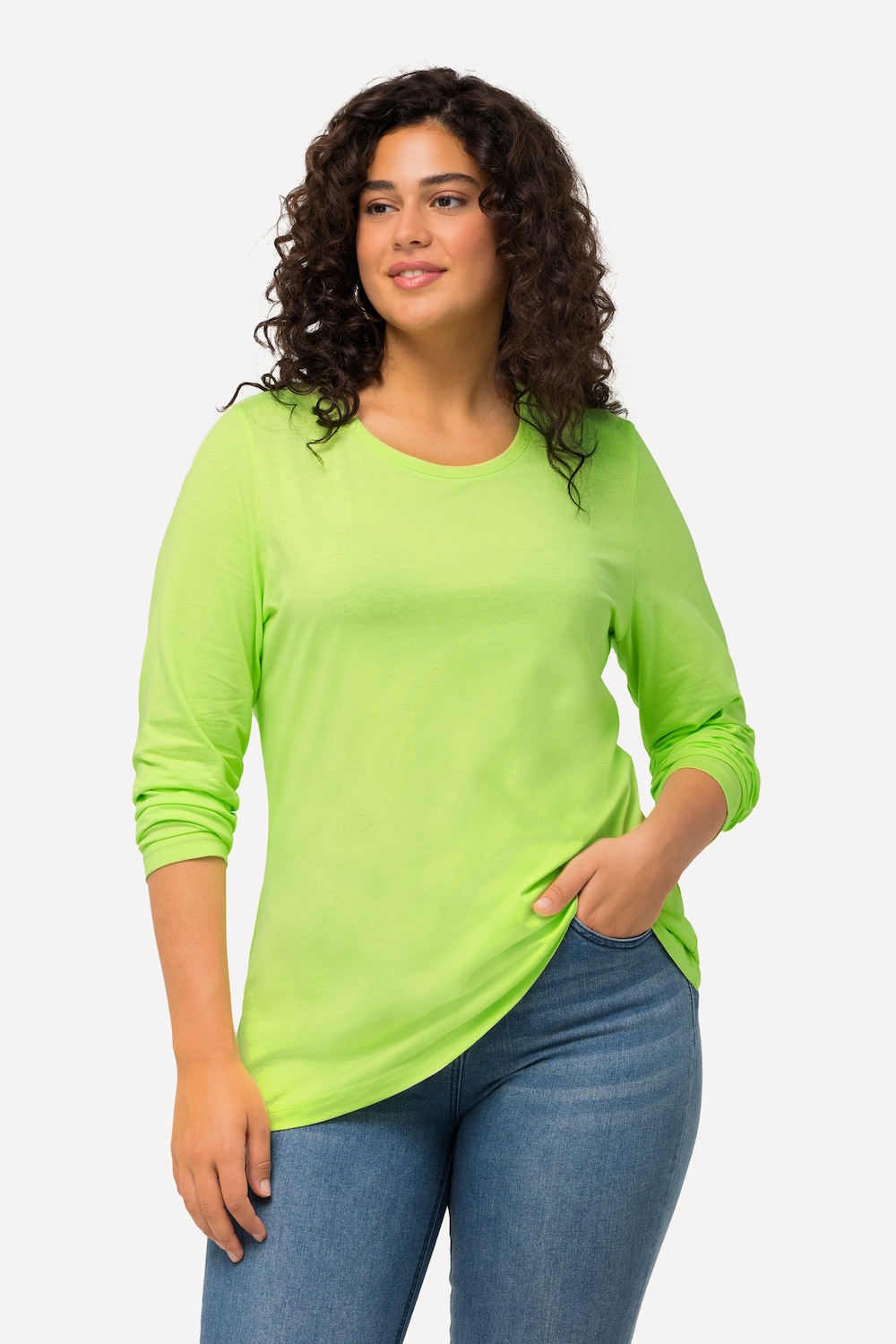 Grote Maten shirt, Dames, groen, Maat: 58/60, Ulla Popken