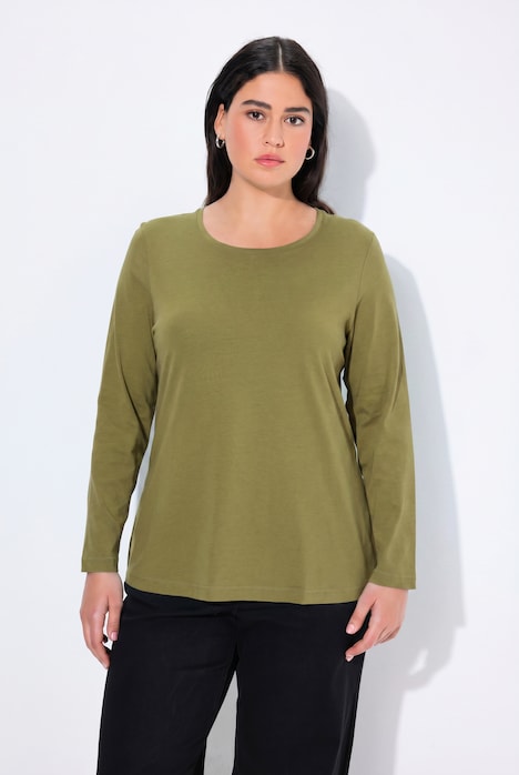 Shirt, Slim, Rundhalsausschnitt, Langarm