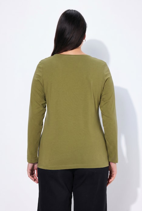 Shirt, Slim, Rundhalsausschnitt, Langarm