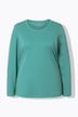 Basic Round Neck Long Sleeve Slim Fit Cotton Tee