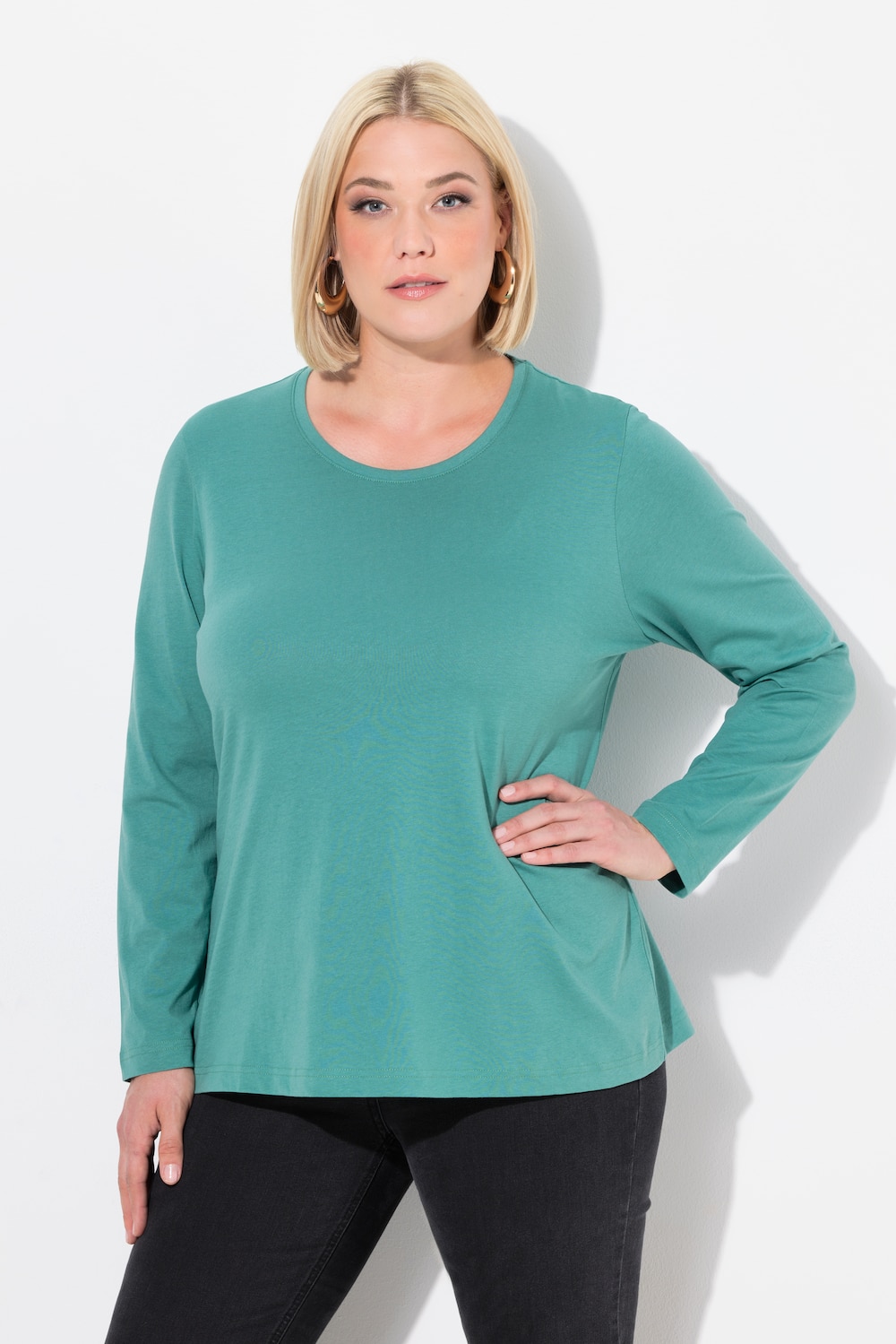 Große Größen Shirt, Damen, türkis, Größe: 50/52, Baumwolle, Ulla Popken