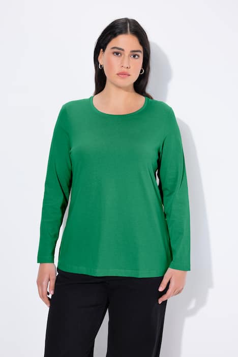 Shirt, slim, ronde hals, lange mouw