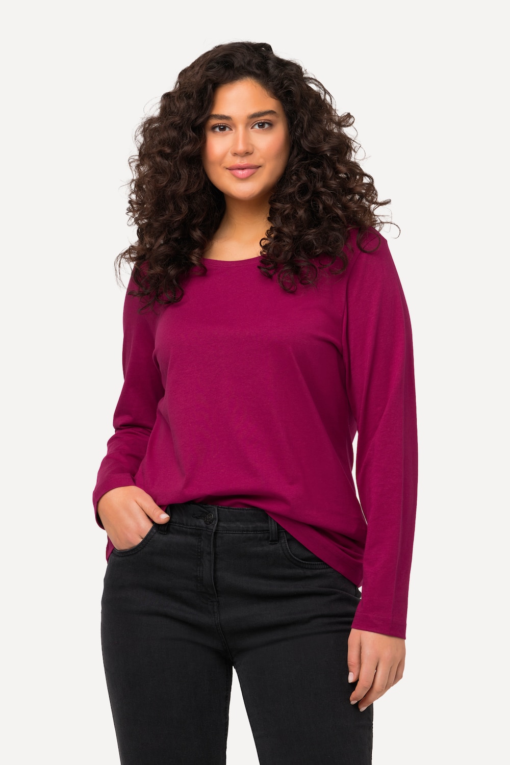 Grote Maten shirt, Dames, rood, Maat: 46/48, Ulla Popken