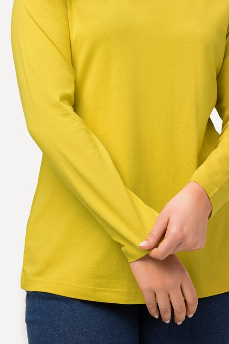 Basic Round Neck Long Sleeve Slim Fit Cotton Tee