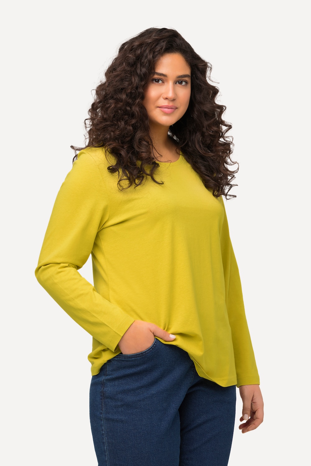 Grote Maten shirt, Dames, groen, Maat: 54/56, Ulla Popken