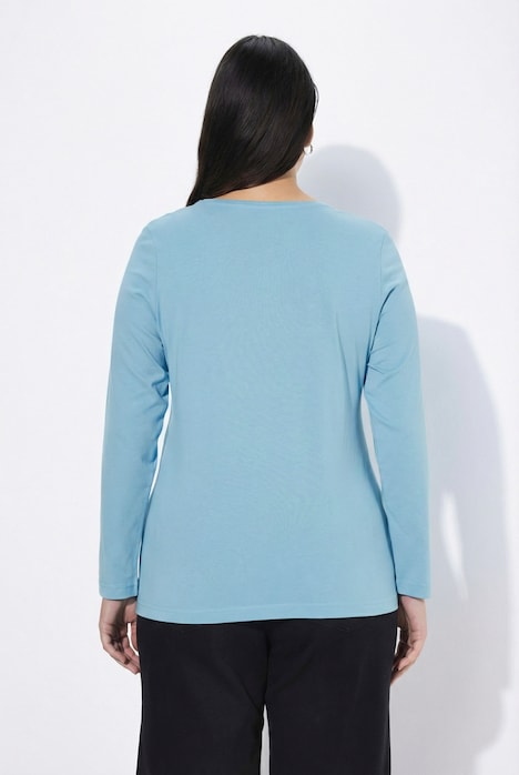 Shirt, Slim, Rundhalsausschnitt, Langarm