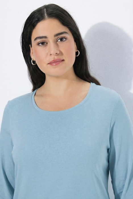 Shirt, Slim, Rundhalsausschnitt, Langarm